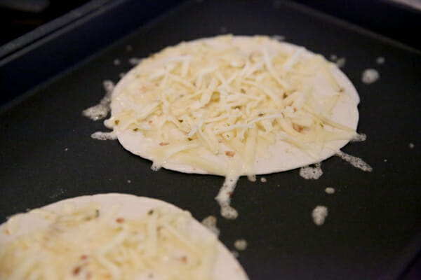 melted cheese tortillas