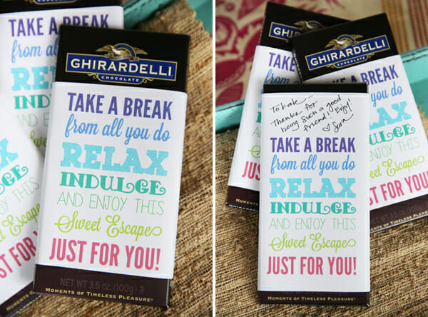 Printable Chocolate Bar Wrapper