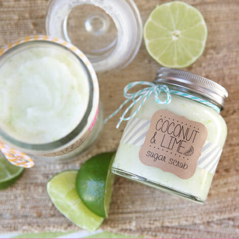 Coconut-Lime Sugar Scrub {Plus Printable!}