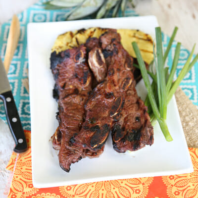 Hawaiian Style BBQ Ribs with Grilled Pineapple
