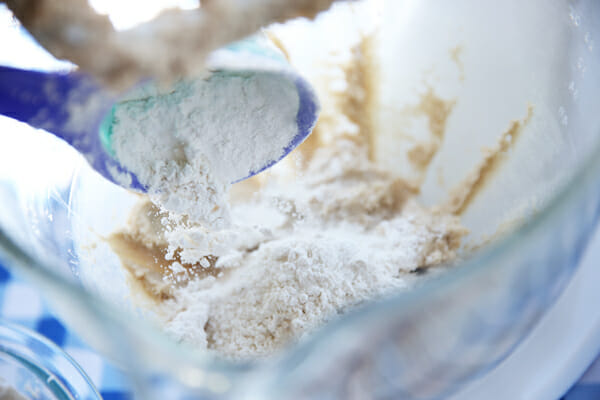 Adding Flour to Cookie Dough