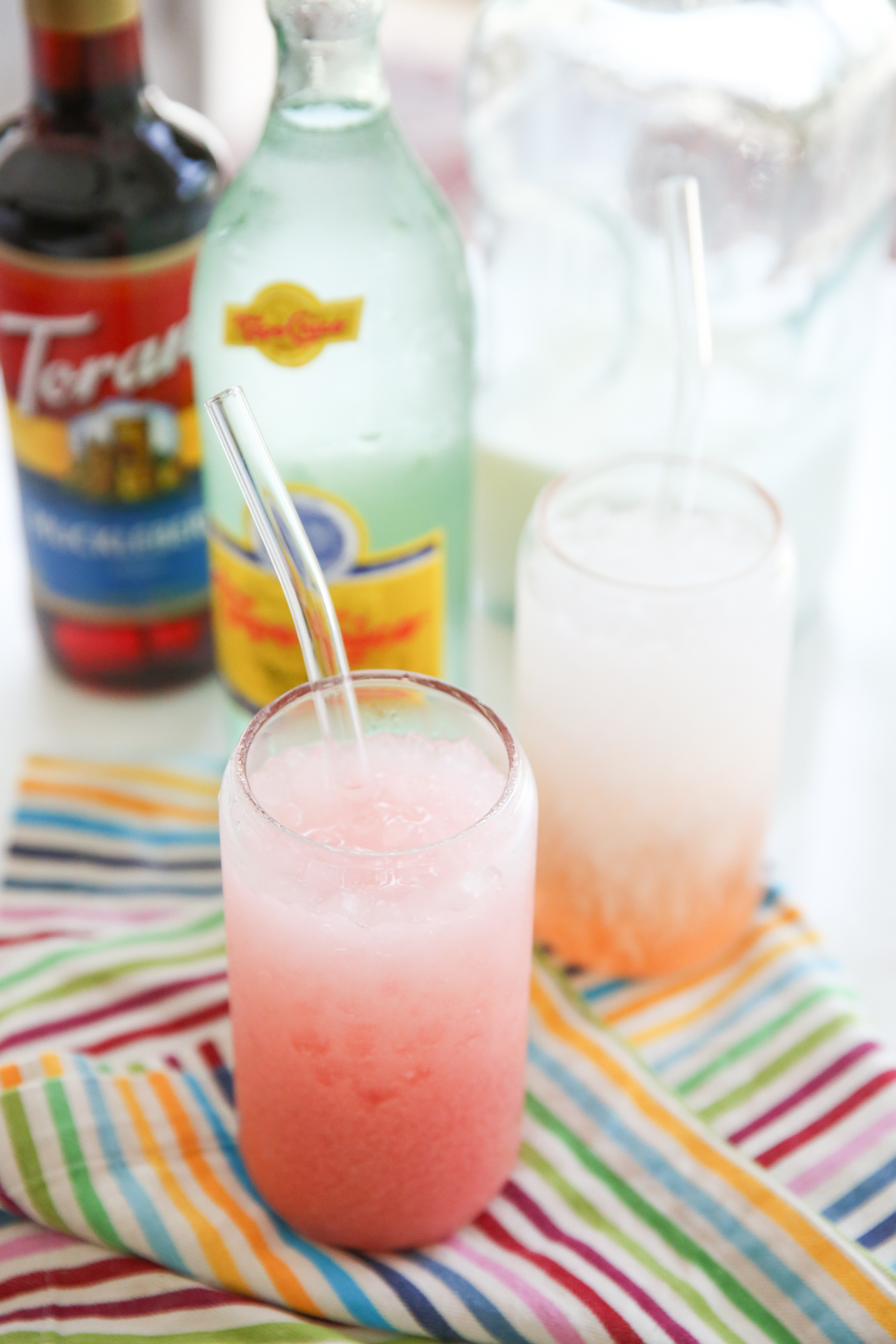 italian sodas in glasses