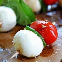 Caprese appetizers from Our Best Bites