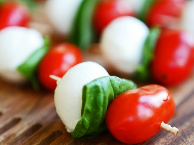 Preparazioni di caprese da Our Best Bites