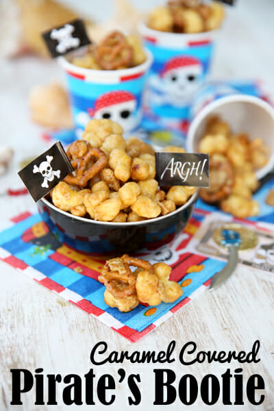 Caramel Covered Pirate's Bootie Snack Mix from Our Best Bites