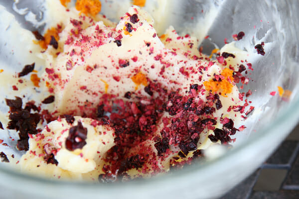 Whipped Orange Berry Butter with Mix ins