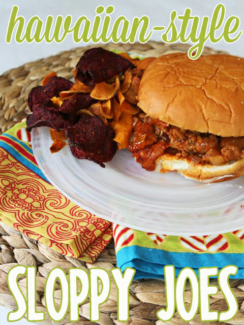 Hawaiian Sloppy Joes! Ground turkey, bacon, ginger, garlic, brown sugar, and pineapple. Super quick and easy!