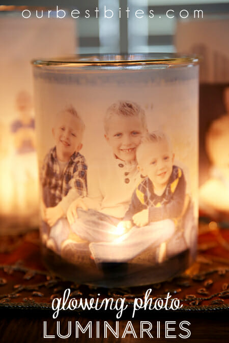Easy and Affordable Glowing Family Photo Luminaries from Our Best Bites
