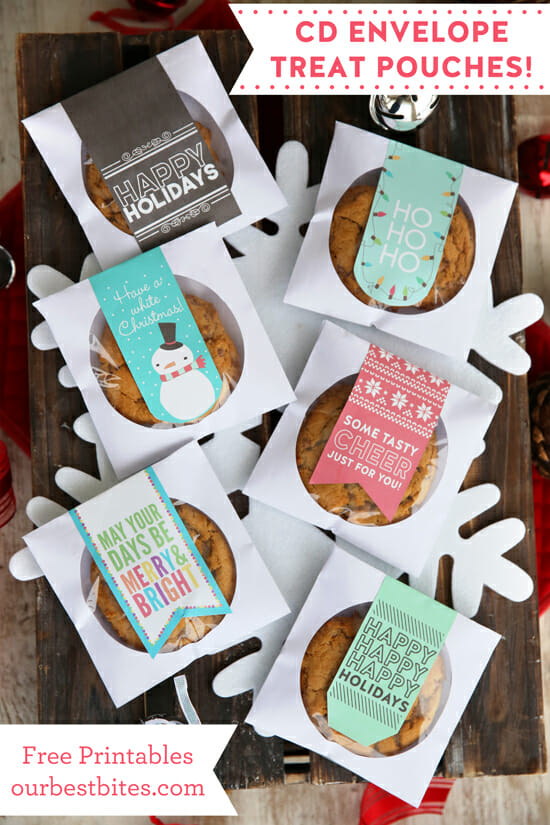 Great idea from Our Best Bites! CD Envelopes for Cookie Pouches