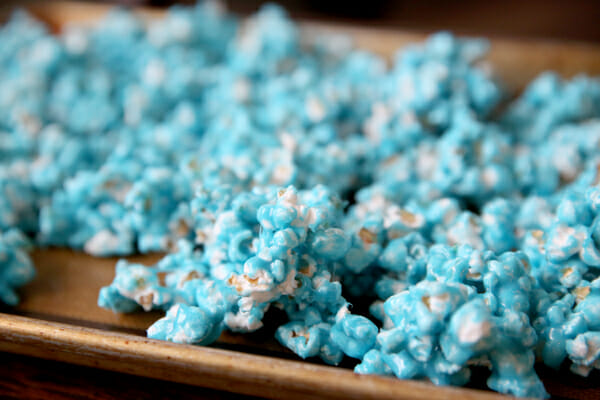 Super Bowl Snacks: Game Day Colored Candy Popcorn