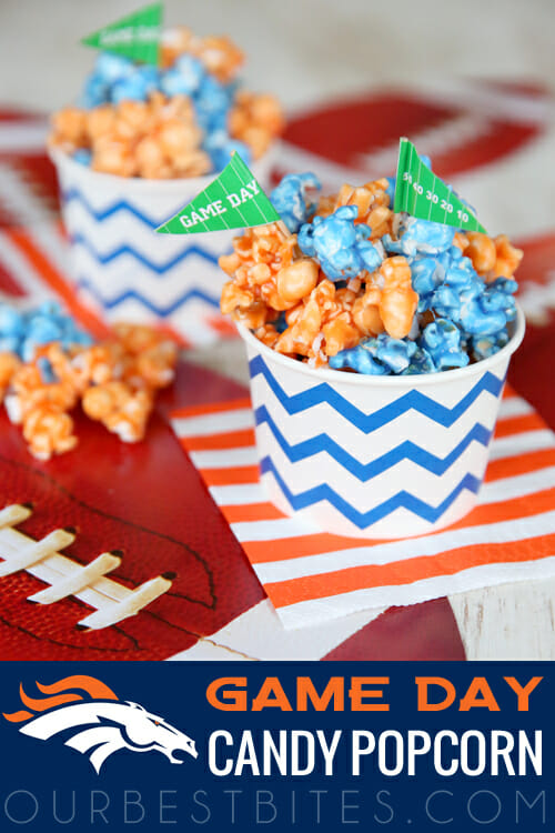 Broncos Superbowl Popcorn from Our Best Bites