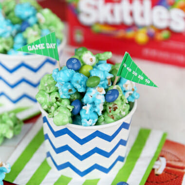 Game Day Colored Candy Popcorn {Beast Mode!}