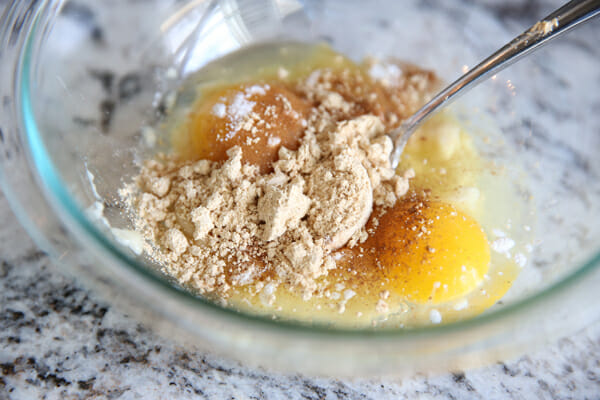 Eggs, banana, PB2