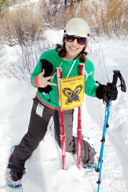 Sara Our Best Bites Snowshoeing