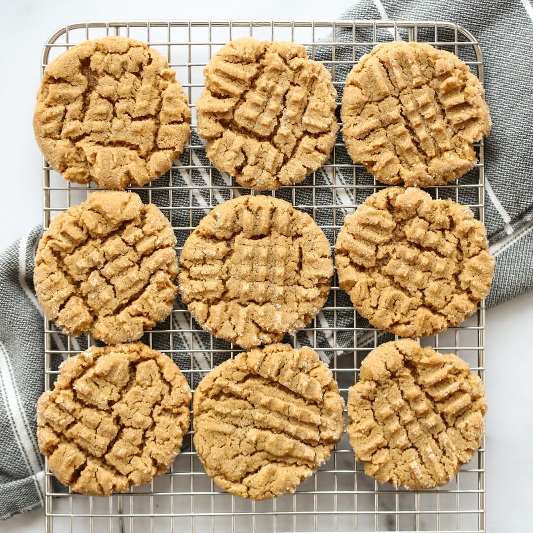 PB Cookies on rack