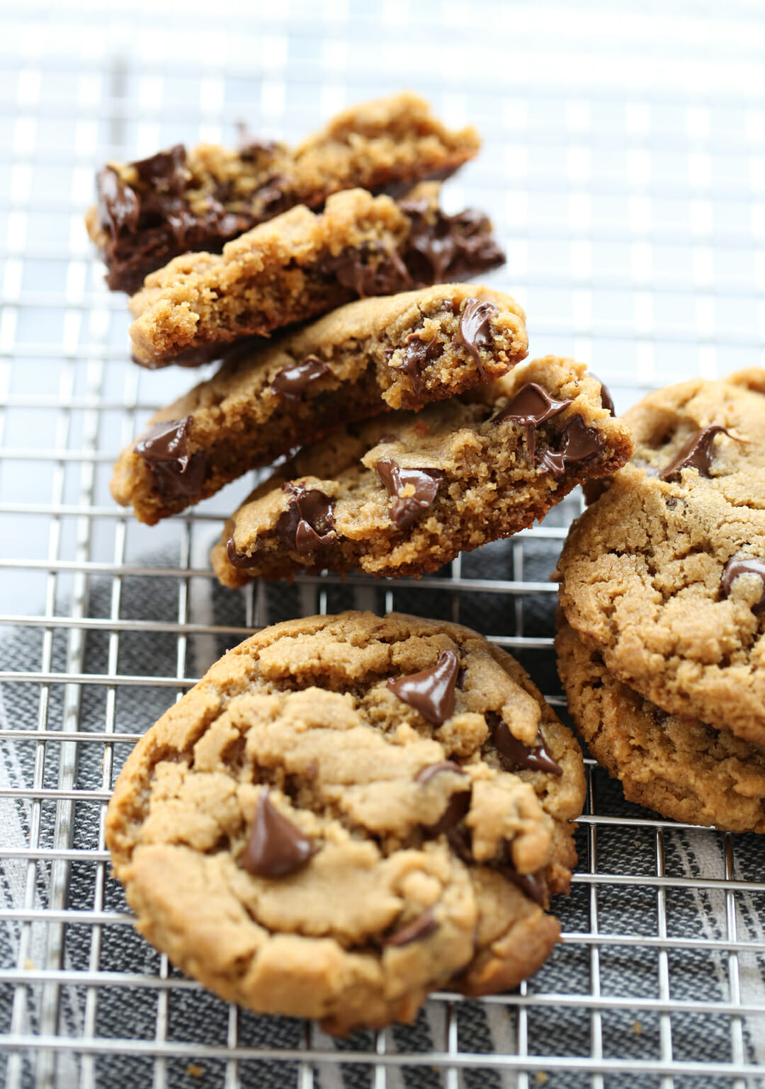 stacked peanut butter cookies