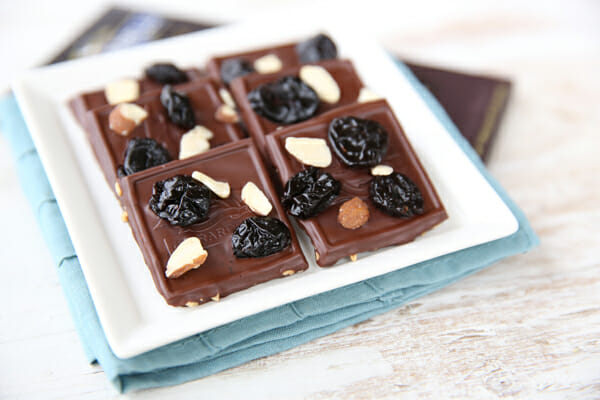 Dark Chocolate with Cherries and Almonds