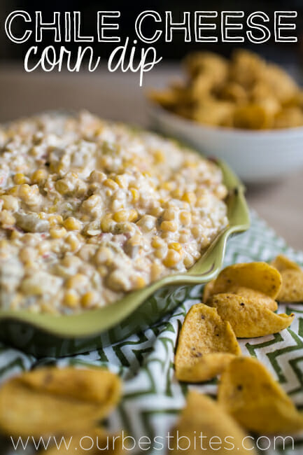 Green Chile and Cheese Corn Dip from Our Best Bites