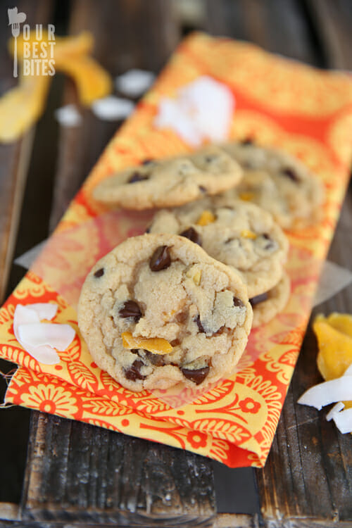 Cookies with Dark Chocolate Coconut and Mango from Our Best Bites