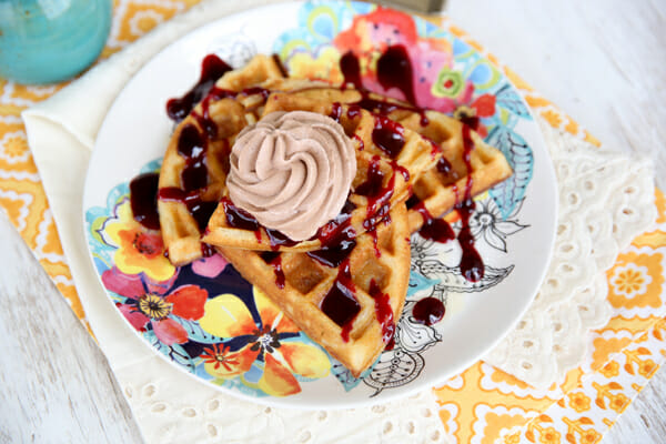 Our Best Bites Yeasted Waffles with Nutella Cream