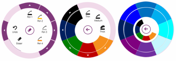 Surface Radial Pen Menu