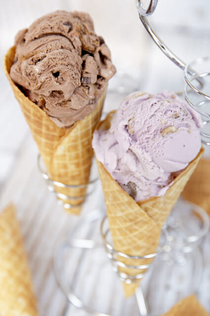 Chocolate and Huckleberry Ice Cream