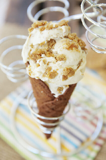 Peanut butter cookie Ice cream cone