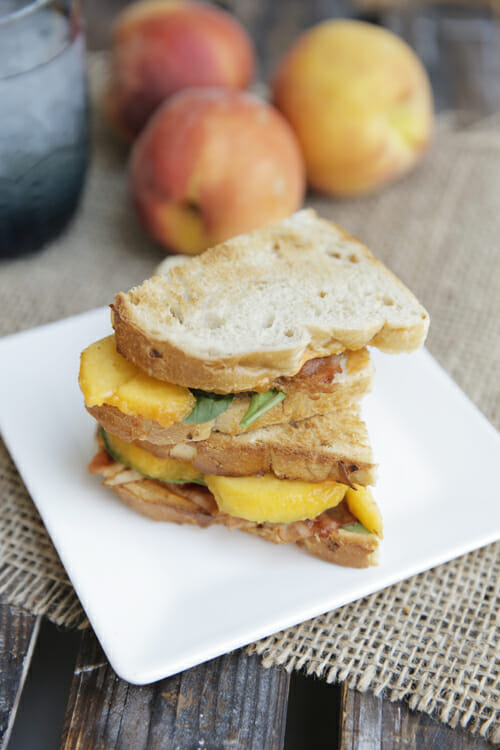 Bacon Lettuce and Peach Sandwich from Our Best Bites