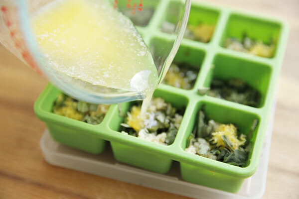 Frozen Herb Starters Filling with Butter