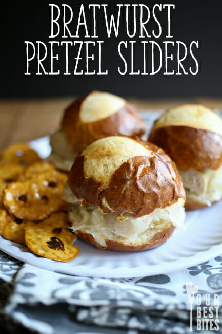 Bratworst Pretzel Sliders