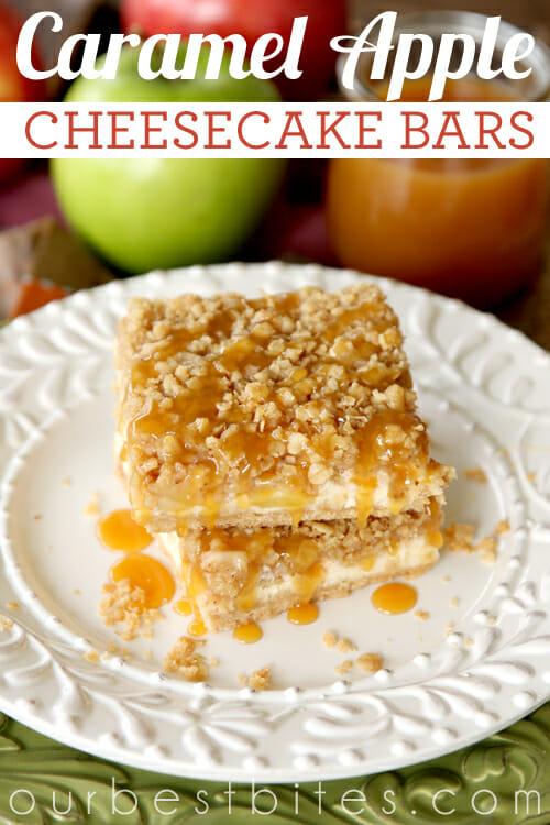 Caramel Apple Cheesecake Bars from Our Best Bites