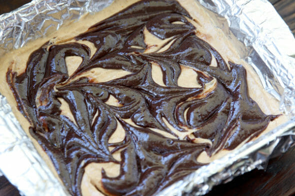 Pumpkin Brownies_Swirled Batter