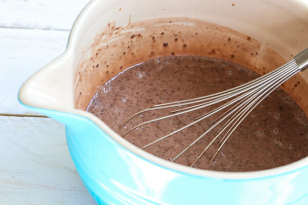 Whisked chocolate pudding