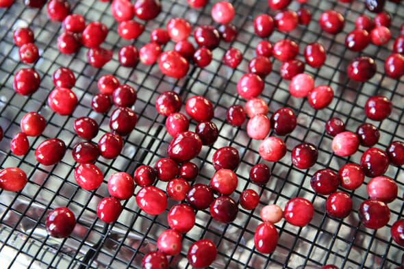 Our Best Bites Cranberries on Drying Rack