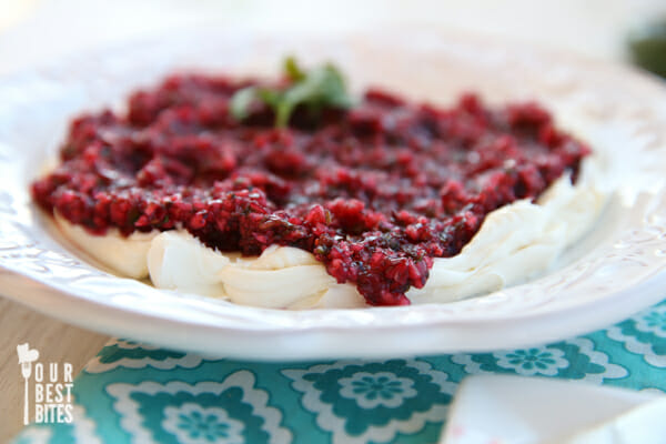 Our Best Bites Cranberry Salsa on a Plate