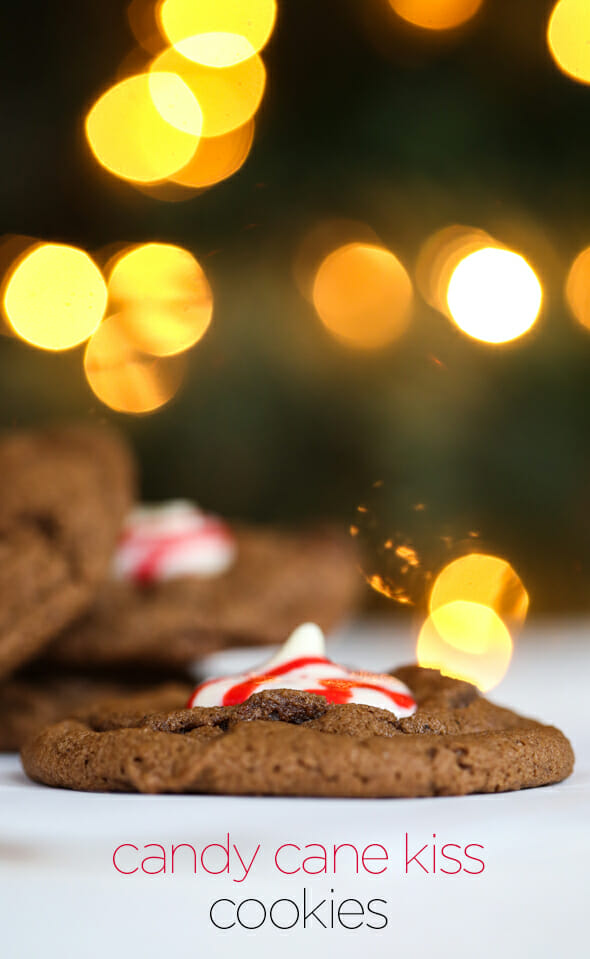 Candy Cane Kiss Cookies