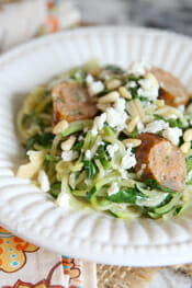 Zoodle and Chicken Sausage from Our Best Bites intro