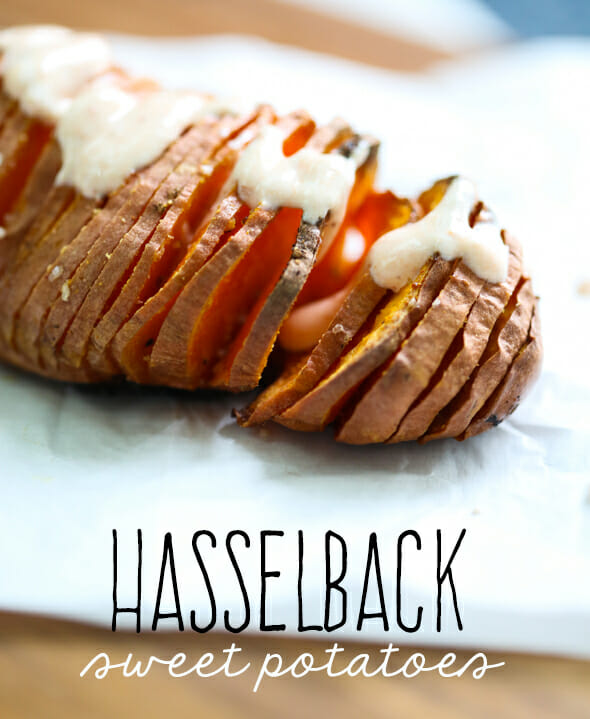 Hassleback sweet potatoes from Our Best Bites