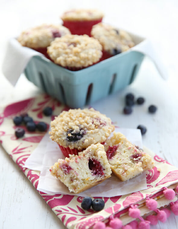 Berry Cheesecake Muffins from Our Best Bites