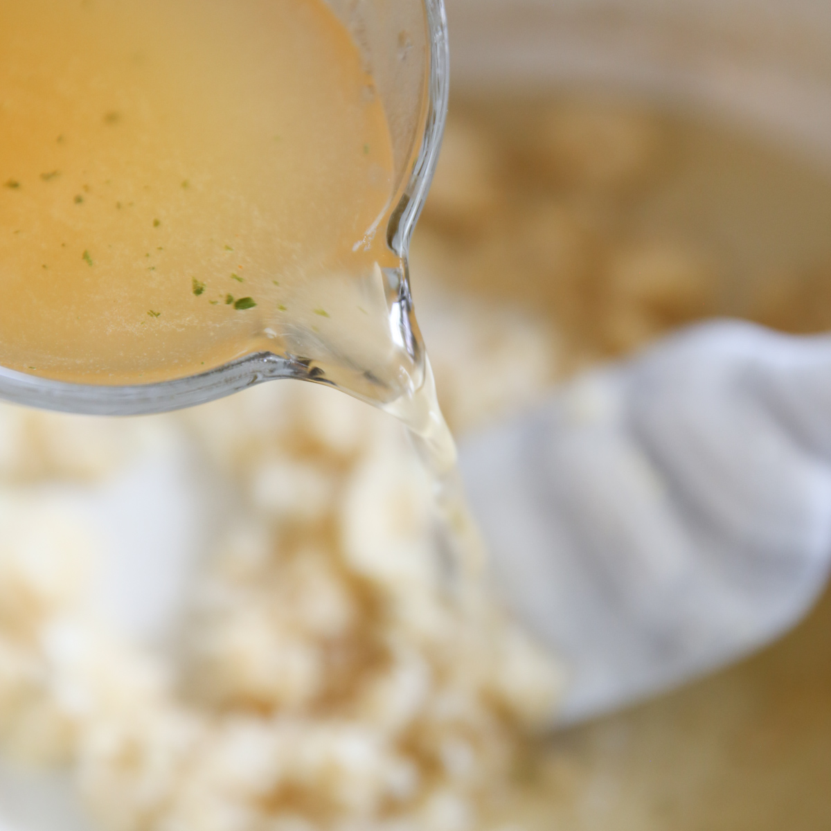 adding broth to a roux