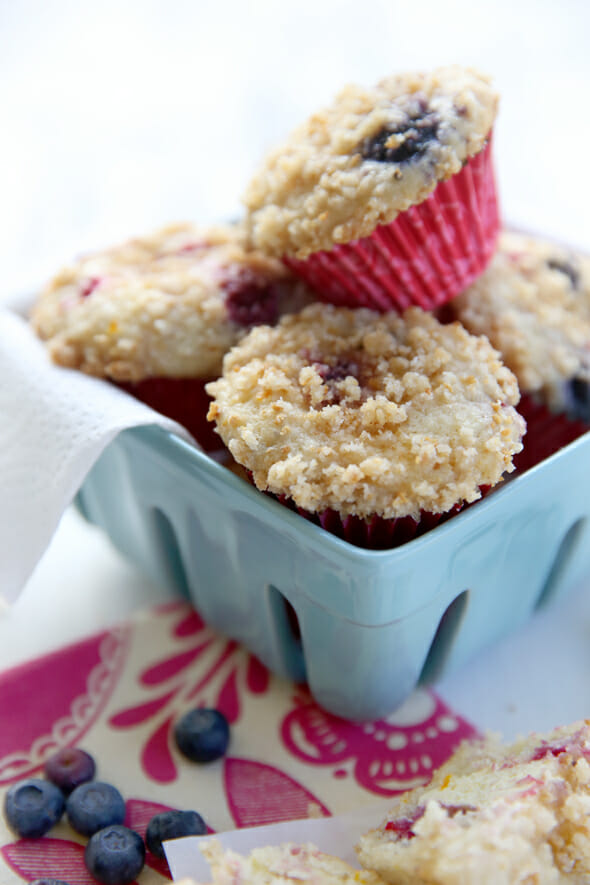 Streusel Topped Berry Cheesecake Muffins