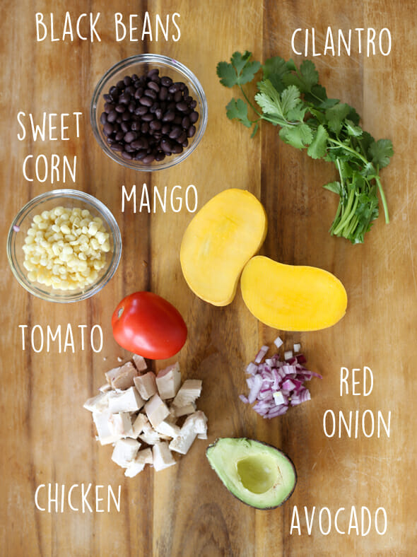 Mango Salad Jar Ingredients