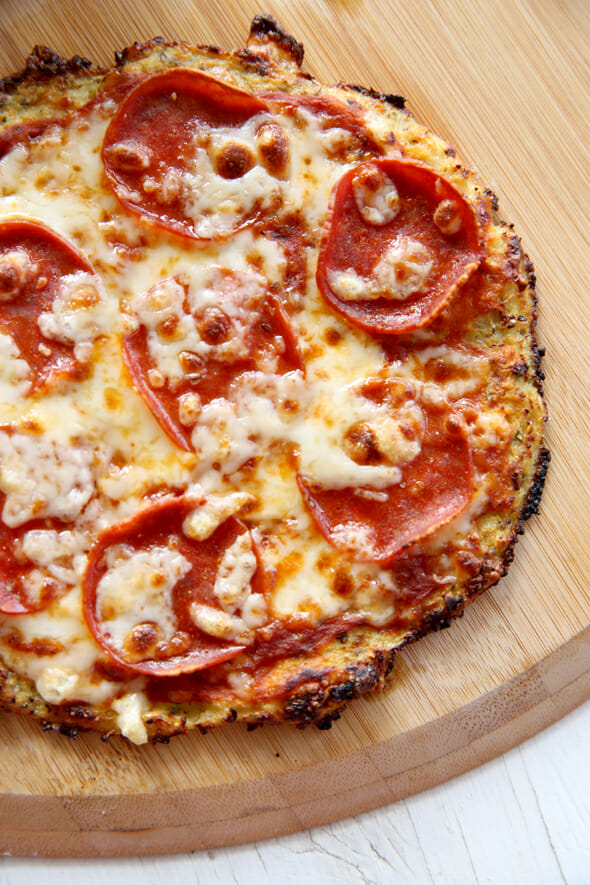 Pepperoni Cauliflower Pizza Crust