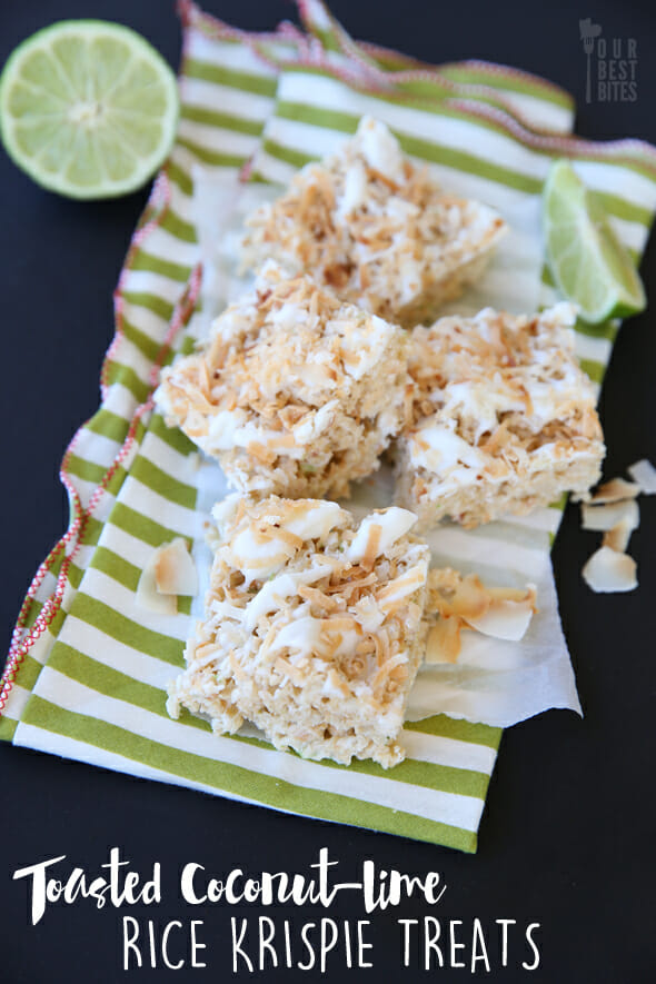 Toasted Coconut-Lime Rice Krispie Treats from Our Best Bites