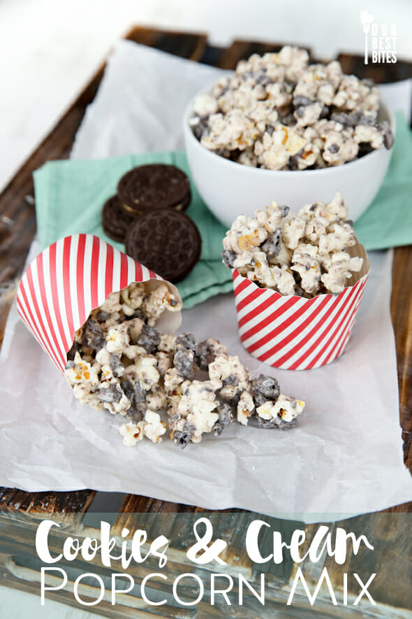 Cookies and Cream Popcorn Mix from Our Best Bites