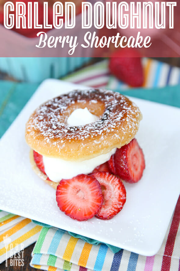 Grilled Doughnut Strawberry Shortcake