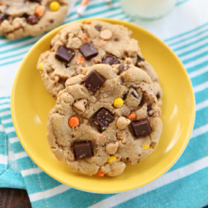 Salted Peanut Butter Pretzel M&M'S Cookies - Our Best Bites