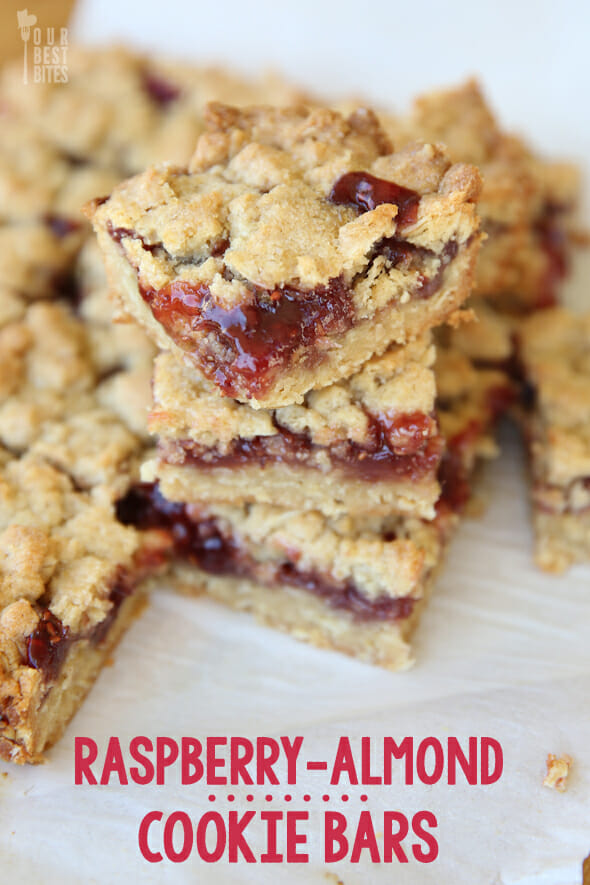 Raspberry Almond Cookie Bars from Our Best Bites