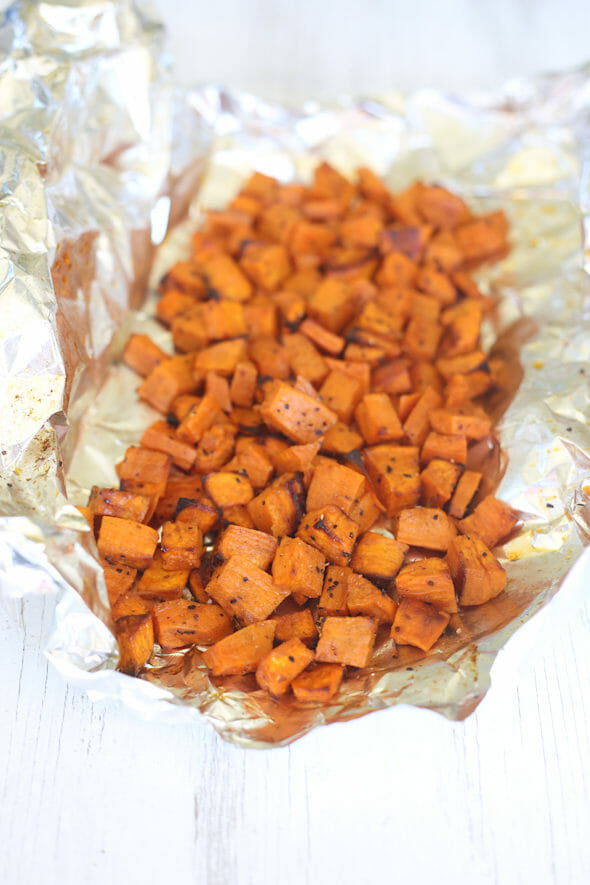 Cooked Roasted Sweet Potatoes