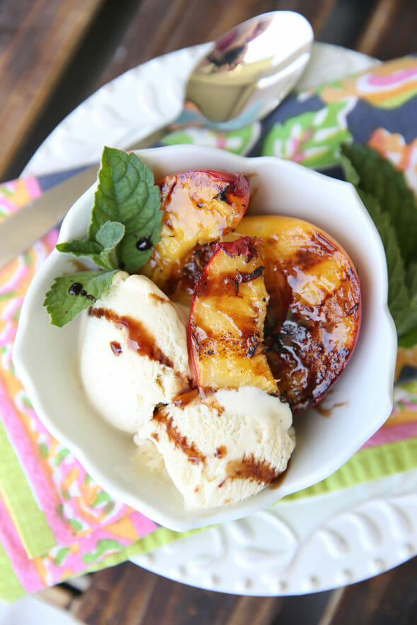 Our Best Bites Grilled Peaches with Balsamic Glaze